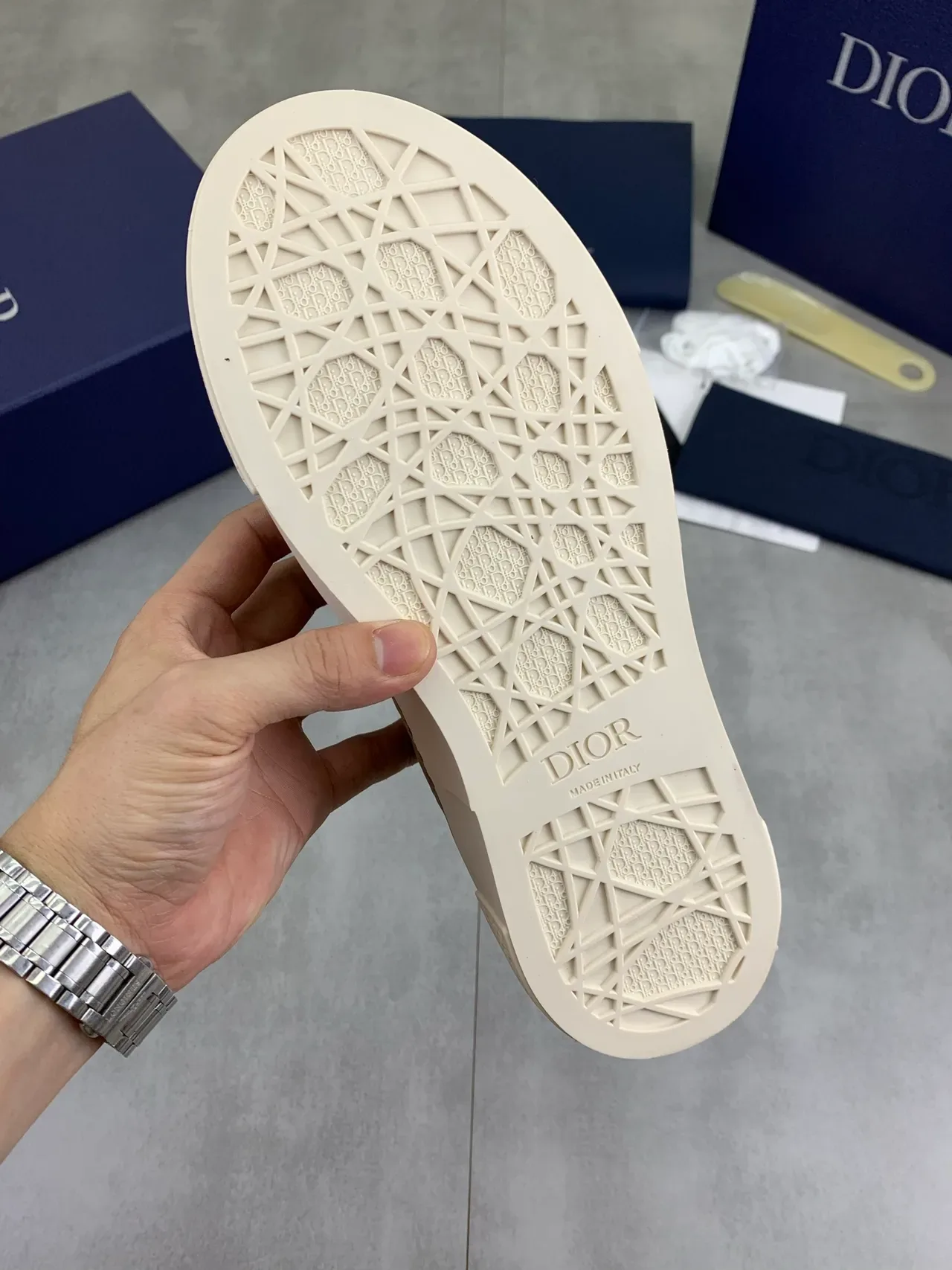 Dior Beige Marron Monogrammés Partie Supérieure Lacets Style Corde Tricotée Chaussures Lifestyle 3