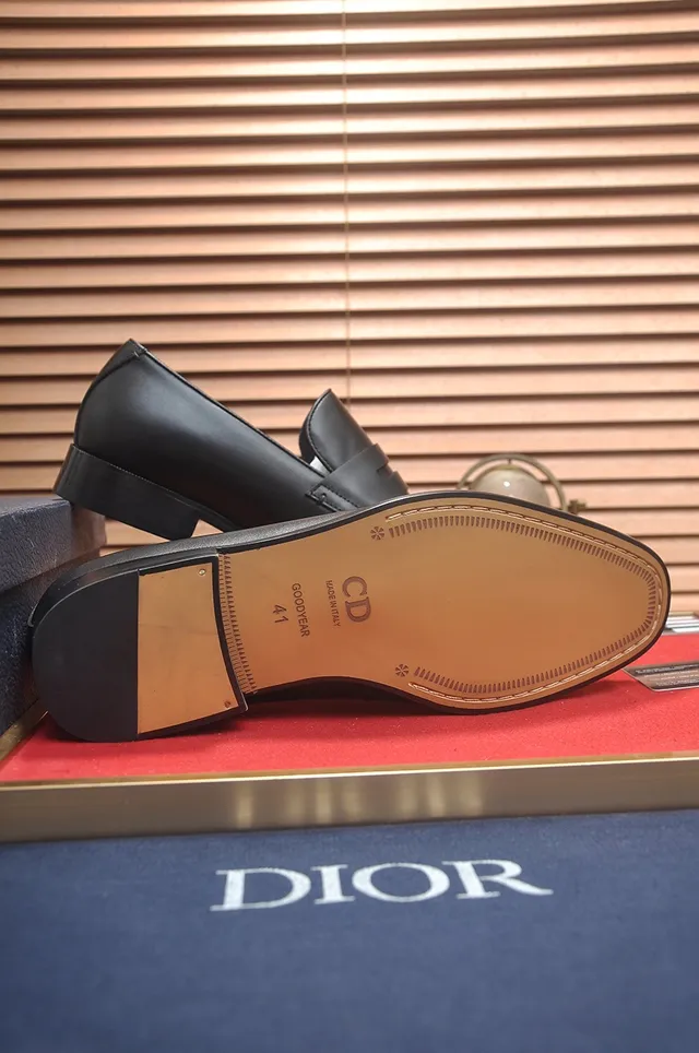 Dior Black Leather Penny Loafer 3