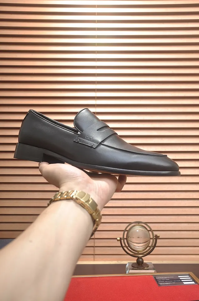 Dior Black Leather Penny Loafer 4