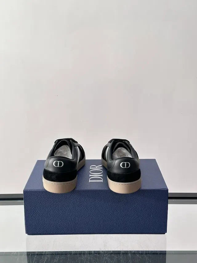 Dior Black White Low-Top Mixed-Material Lifestyle Sneakers 3