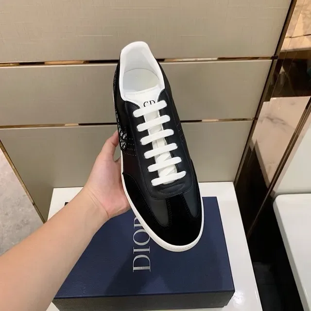 Dior Black White Low-Top Monogram Overlay Lifestyle Sneakers 2