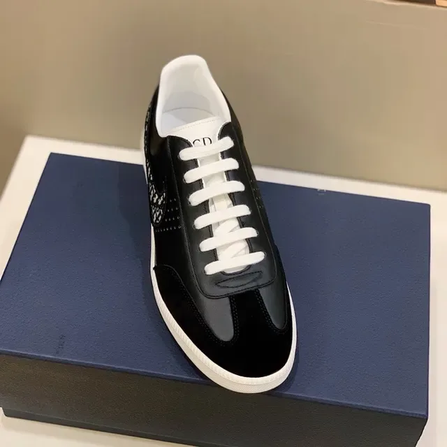 Dior Black White Low-Top Monogram Overlay Lifestyle Sneakers 9