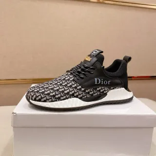 Dior Black White Monogram Knit Upper Sculpted Midsole Lifestyle Sneakers
