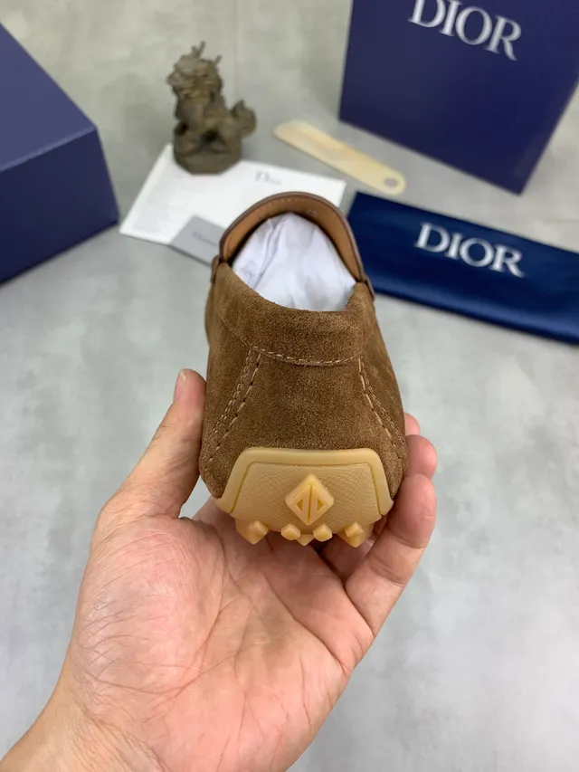 Dior CD Buckle Loafer Tan Suede Loafers 3