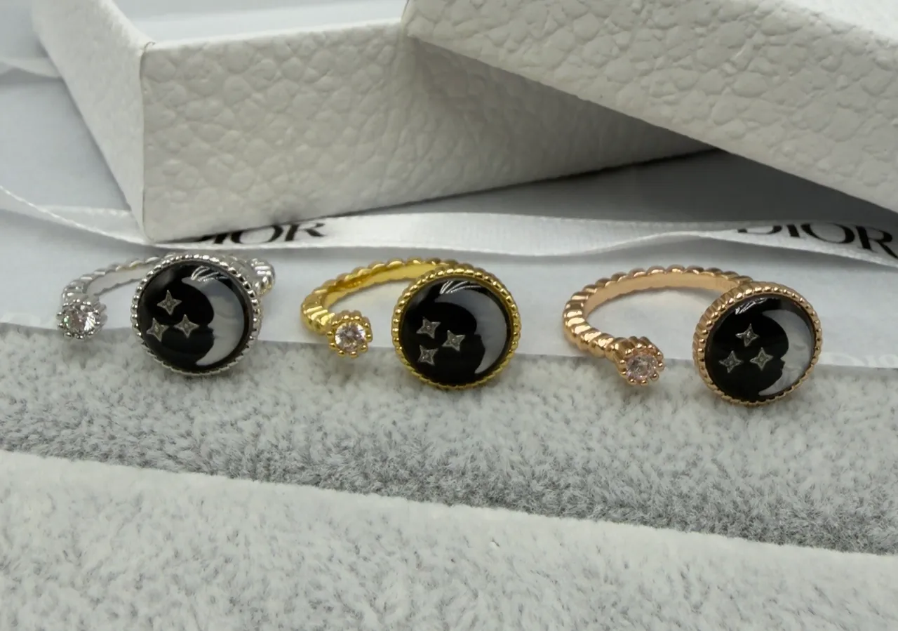 Dior Bague à Bande Texturée Or Noir 4