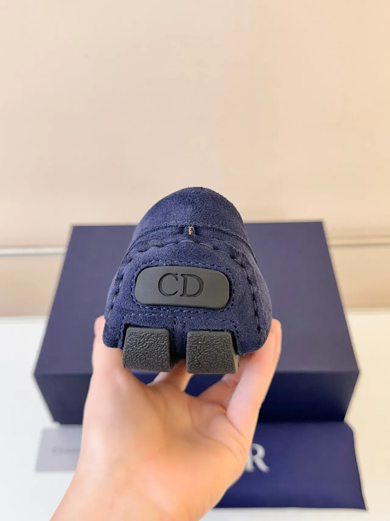 Mocassins Dior Marine Daim CD Buckle Moccasin Stitched 4
