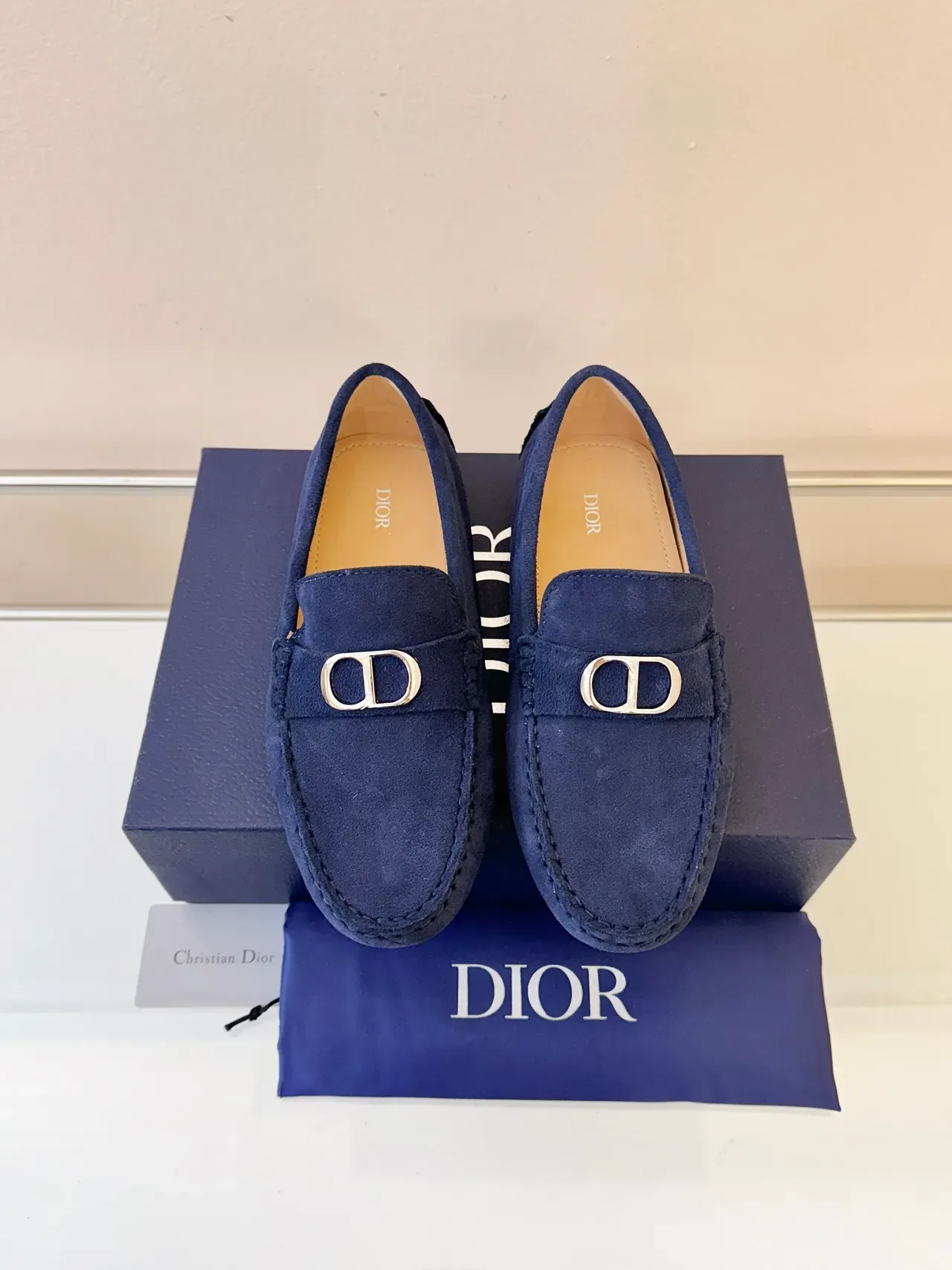 Mocassins Dior Marine Daim CD Buckle Moccasin Stitched 6