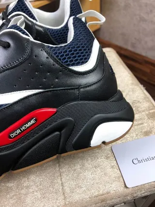 Dior Navy Black Sole Mesh And Synthetic Overlay Chunky Sneakers 3
