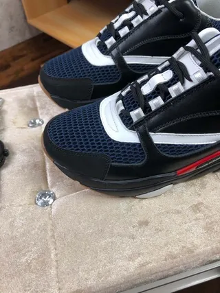 Dior Navy Black Sole Mesh And Synthetic Overlay Chunky Sneakers 4