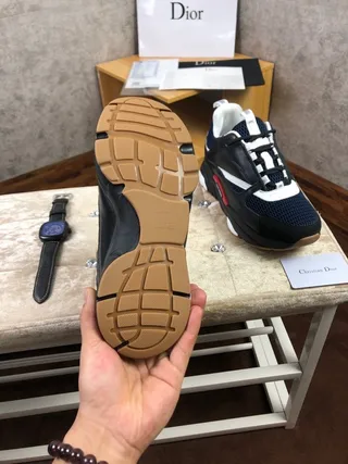 Dior Navy Black Sole Mesh And Synthetic Overlay Chunky Sneakers 5