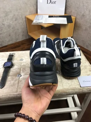 Dior Navy Black Sole Mesh And Synthetic Overlay Chunky Sneakers 7
