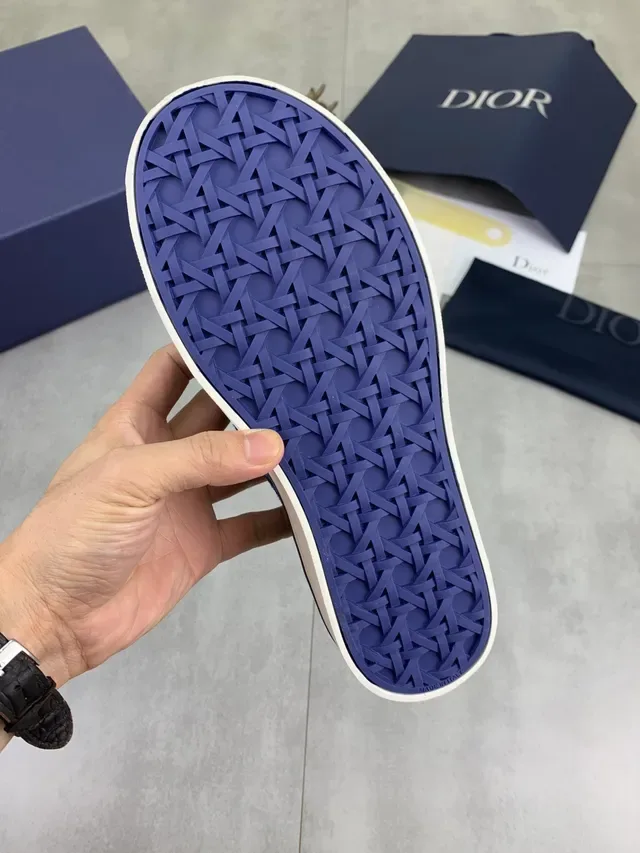 Tênis lifestyle Dior Navy White com monograma em canvas, slip-on 2