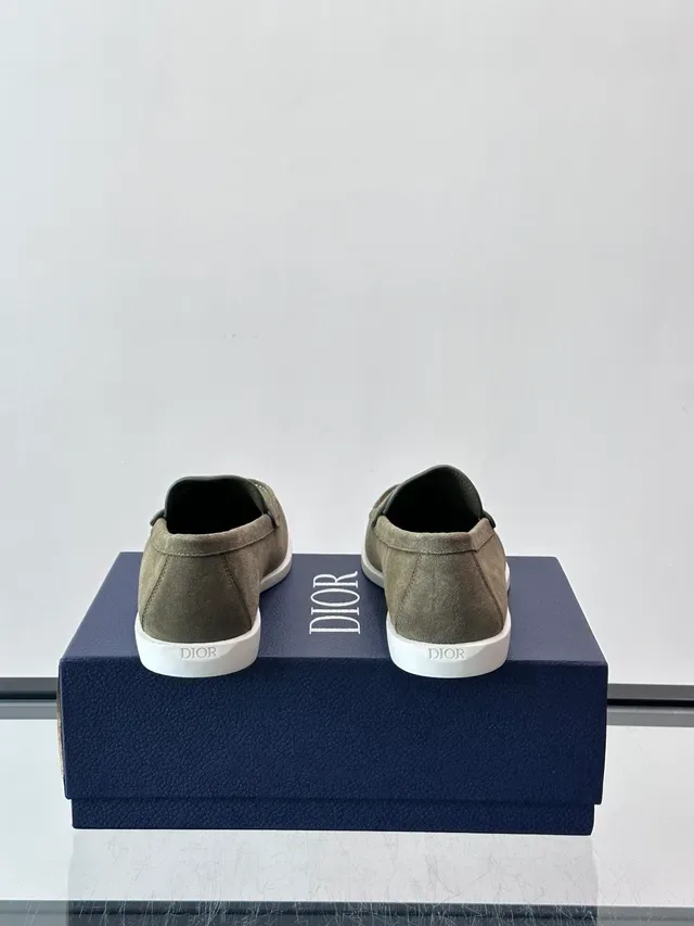 Dior Penny Loafer Beige White Suede Upper Silhouette Loafer 3