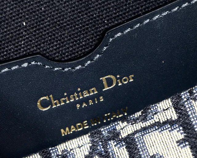 Dior Saddle beige bleu marine oblique jacquard garniture cuir noir Saddle Bag 13