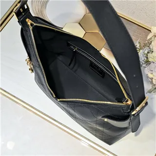 Dior Saddle Black Quilted Cannage Underarm Bag 12
