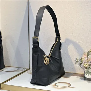 Dior Saddle Black Quilted Cannage Underarm Bag 15
