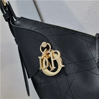 Dior Saddle Black Quilted Cannage Underarm Bag 18