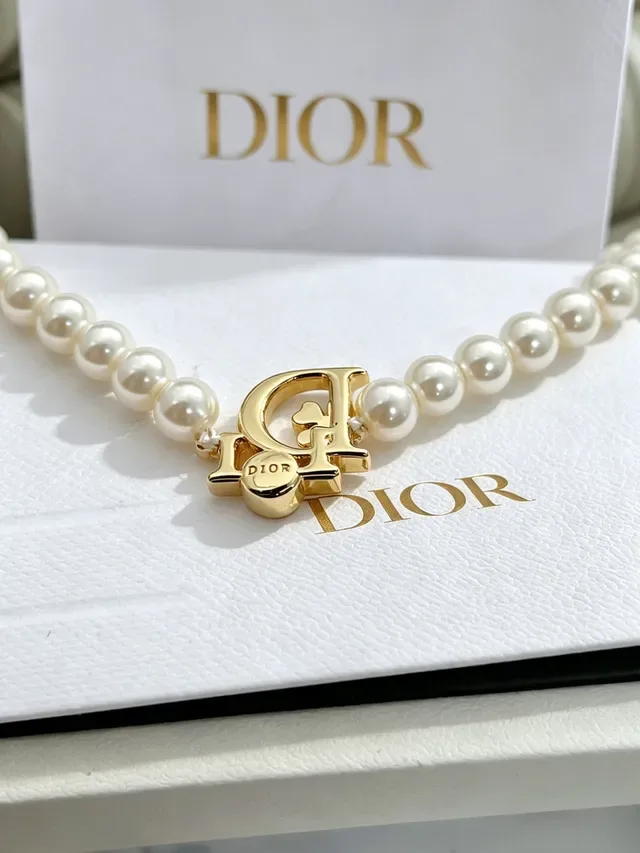 Bracelete Dior de ouro branco com pérolas em série D-Motif charm 3