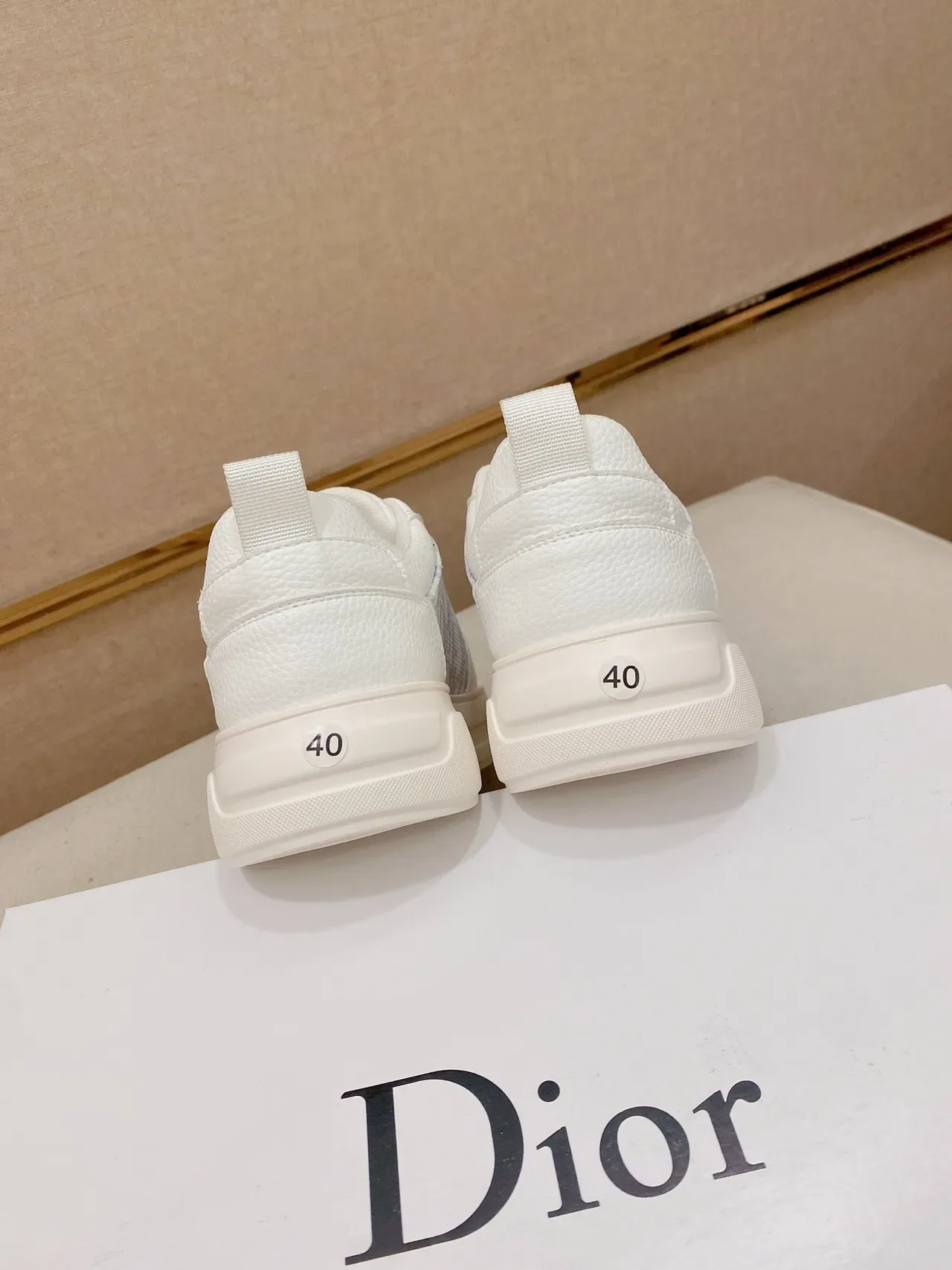 Dior White Gray Monogrammed Textile Textured Leather Overlays Chunky Sneakers 2