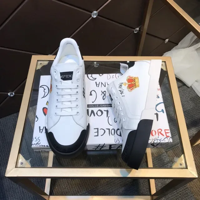 Dolce & Gabbana Portofino Sneakers Lifestyle Blancs et Noirs 9