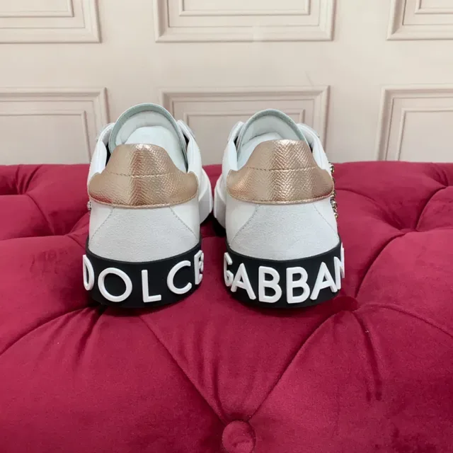 Dolce & Gabbana DG Logo Crystal-Embellished White Lifestyle Sneakers 3