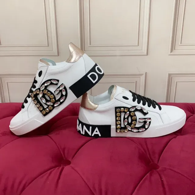 Dolce & Gabbana DG Logo Crystal-Embellished White Lifestyle Sneakers 6