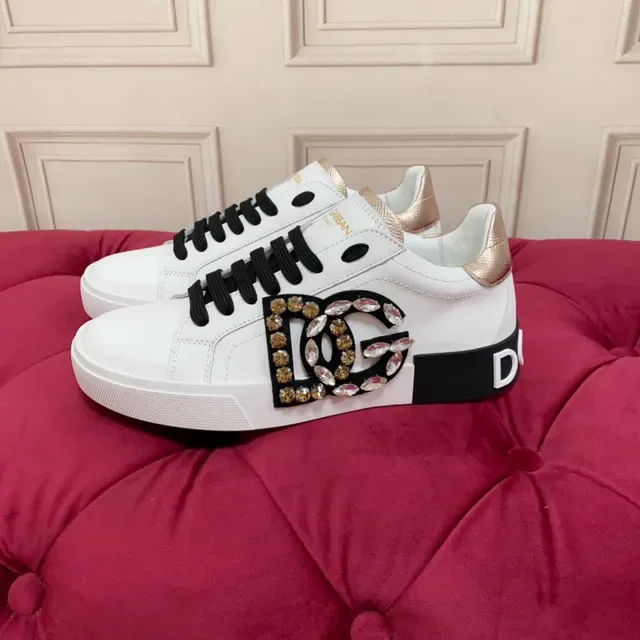 Dolce & Gabbana DG Logo Crystal-Embellished White Lifestyle Sneakers 7