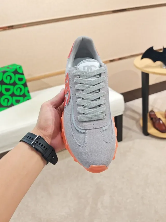 Dolce & Gabbana Lifestyle Sneaker Gris Rouge Suédé Upper Logo Monogram Bold Lifestyle Sneakers 5