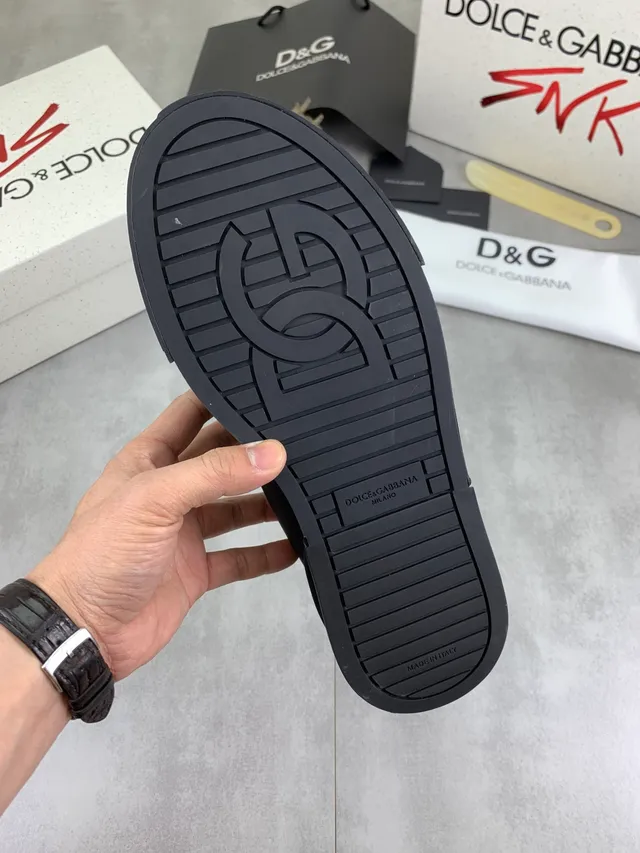 Dolce & Gabbana NS1 Noir Monochromatique Semelle en Caoutchouc Moulée Sneakers Lifestyle 3