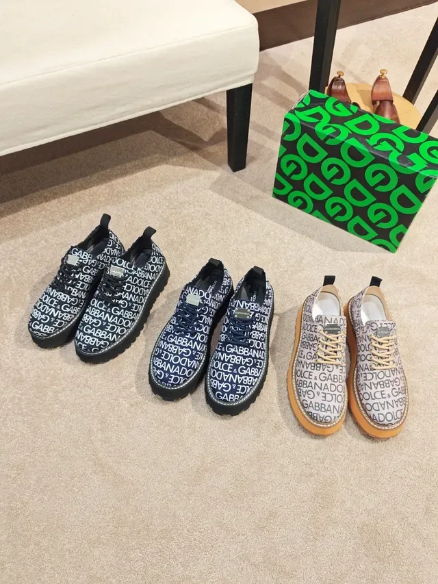 Dolce & Gabbana Sneakers plateforme noir blanc logo-print semelle canvas chunky sneakers 2
