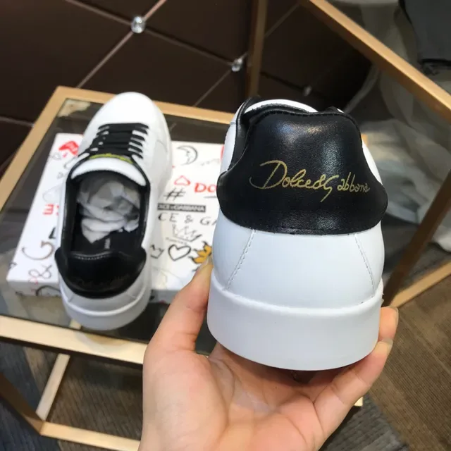 Dolce & Gabbana White Leather Embroidered Winged Lion Lifestyle Sneakers 7