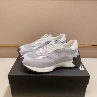 Dsquared2 ICON Light Gray and White Chunky Sneakers