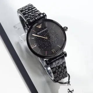 Emporio Armani Black Ceramic-Style Bracelet Quartz Watch
