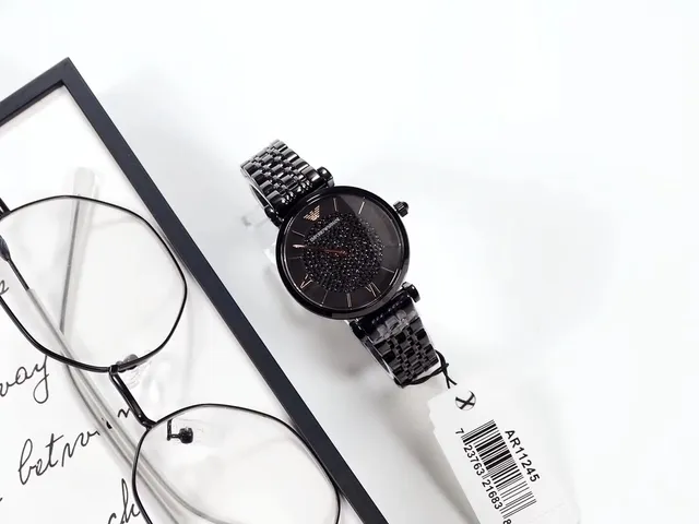 Emporio Armani Black Ceramic-Style Bracelet Quartz Watch 7