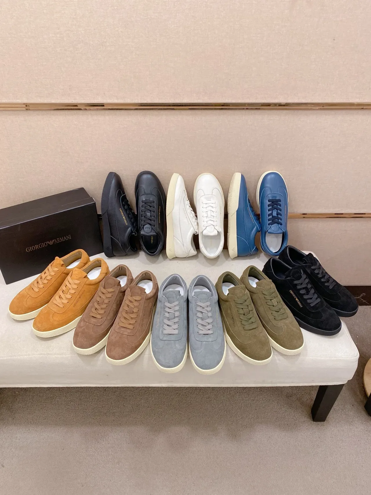 Emporio Armani Black Suede Lifestyle Sneaker 2