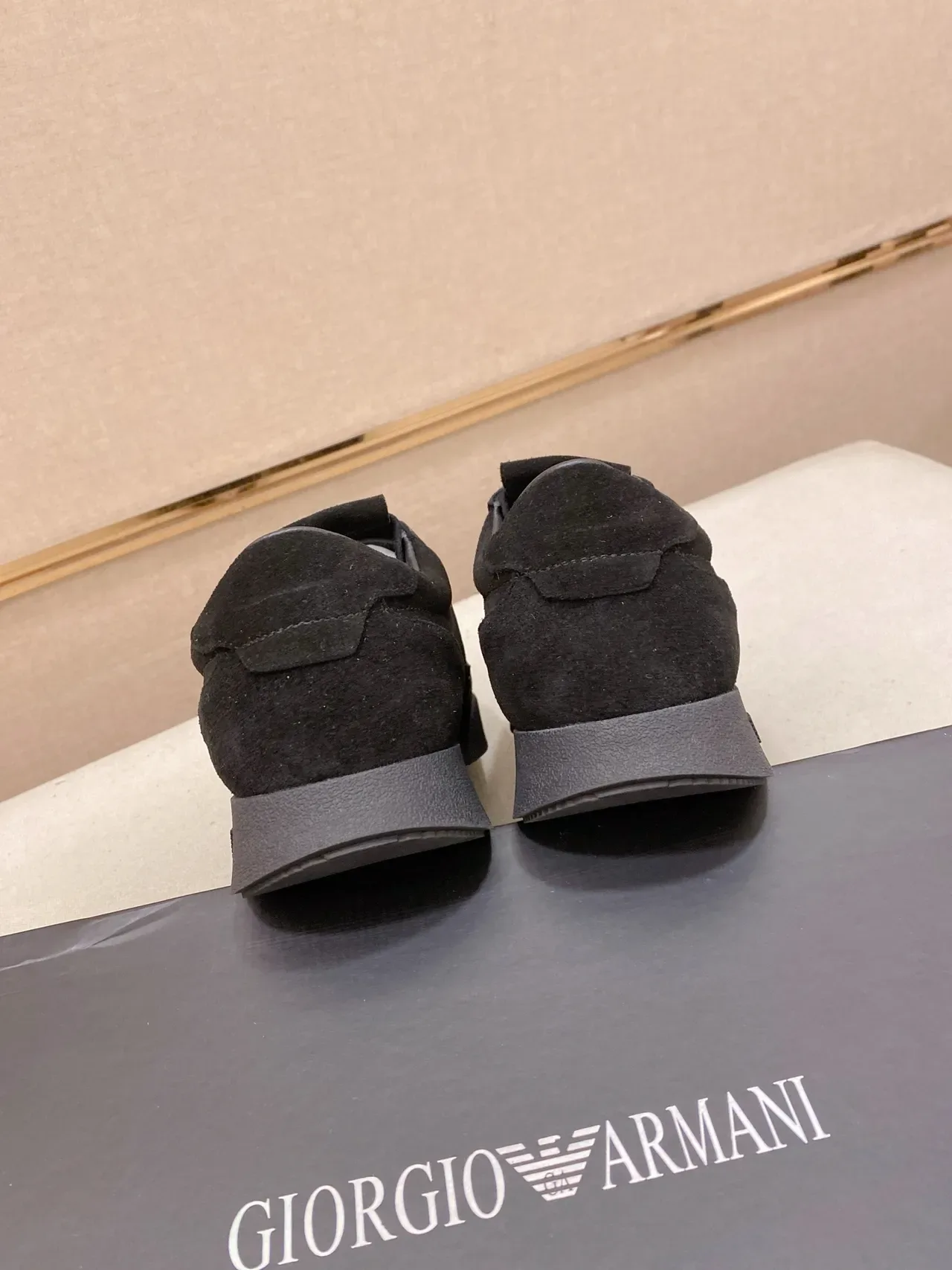 Emporio Armani Black Suede Lifestyle Sneaker 4