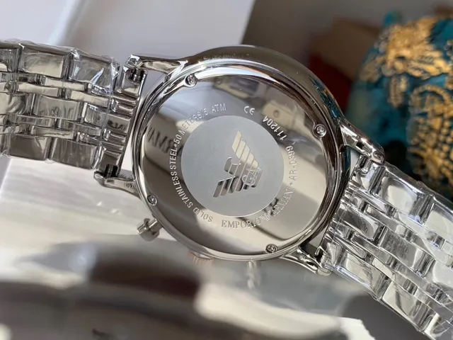 Emporio Armani Montre Chronographe Acier Inoxydable Bicolore Quartz 3
