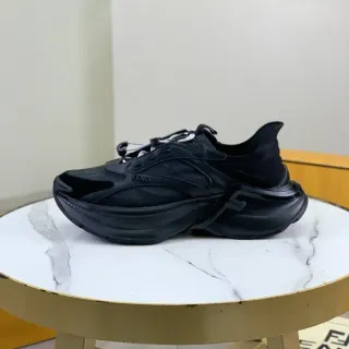 Fendi Black White Sole Mesh And Synthetic Upper Chunky Sneakers