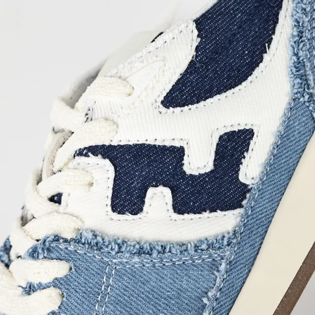 Fendi Tênis Lifestyle Azul Marinho Denim Upper Borda Desfiada Detalhe 6