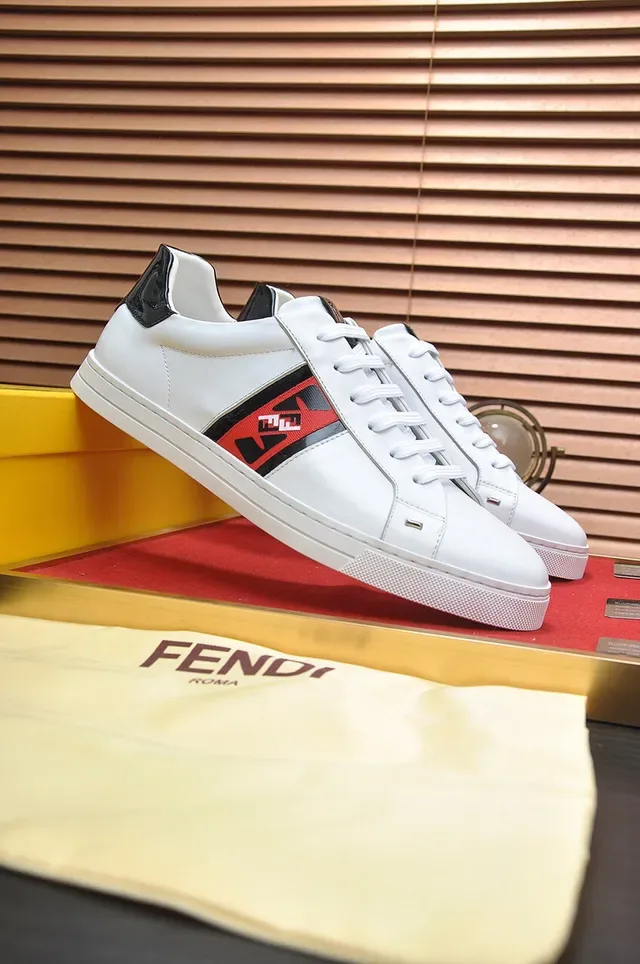 Fendi FF Stripe blanc et rouge noir chaussures lifestyle 3