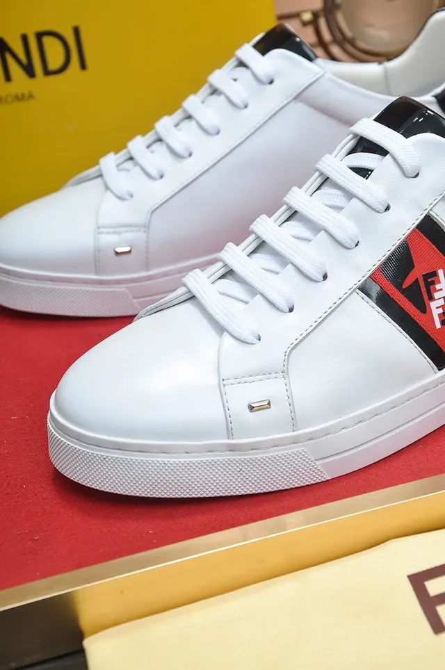 Fendi FF Stripe blanc et rouge noir chaussures lifestyle 7