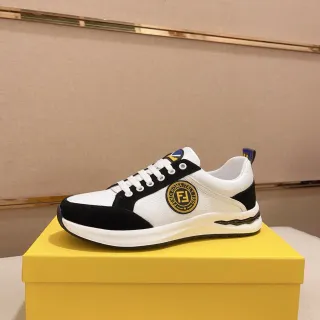 Fendi First White Black Low-Top Two-Tone Lifestyle Sneakers