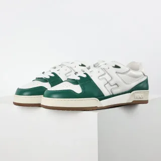 Fendi First White Green Low-Top Leather-Panelled Lifestyle Sneakers