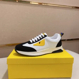 Fendi Monster Eye White Black Yellow Lifestyle Sneakers