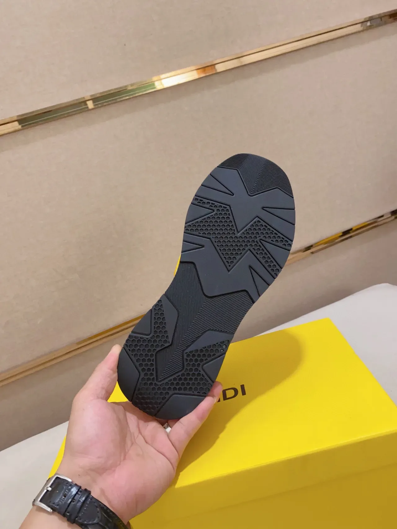 Fendi Monster Eye White Black Yellow Lifestyle Sneakers 2