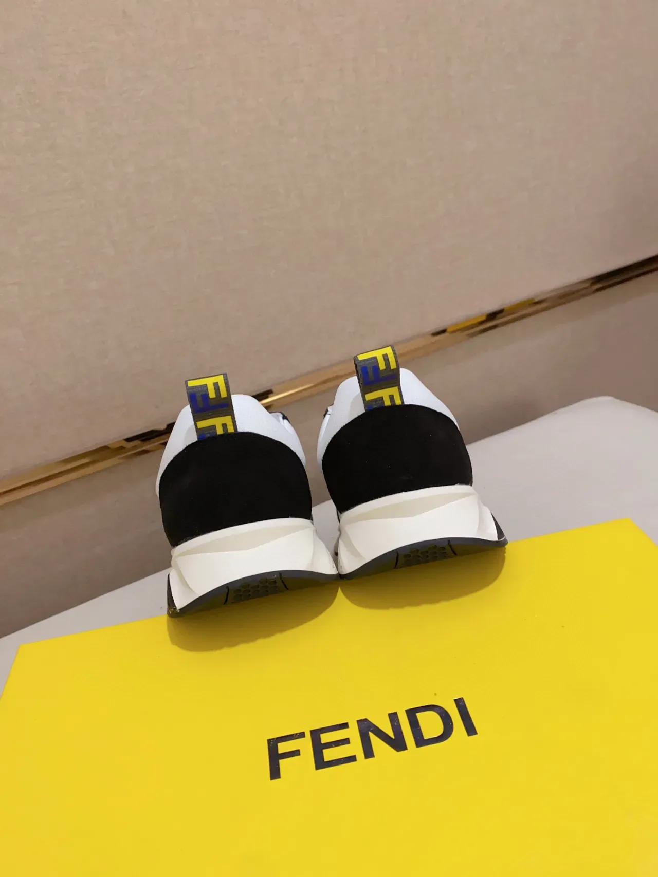 Fendi Monster Eye White Black Yellow Lifestyle Sneakers 4