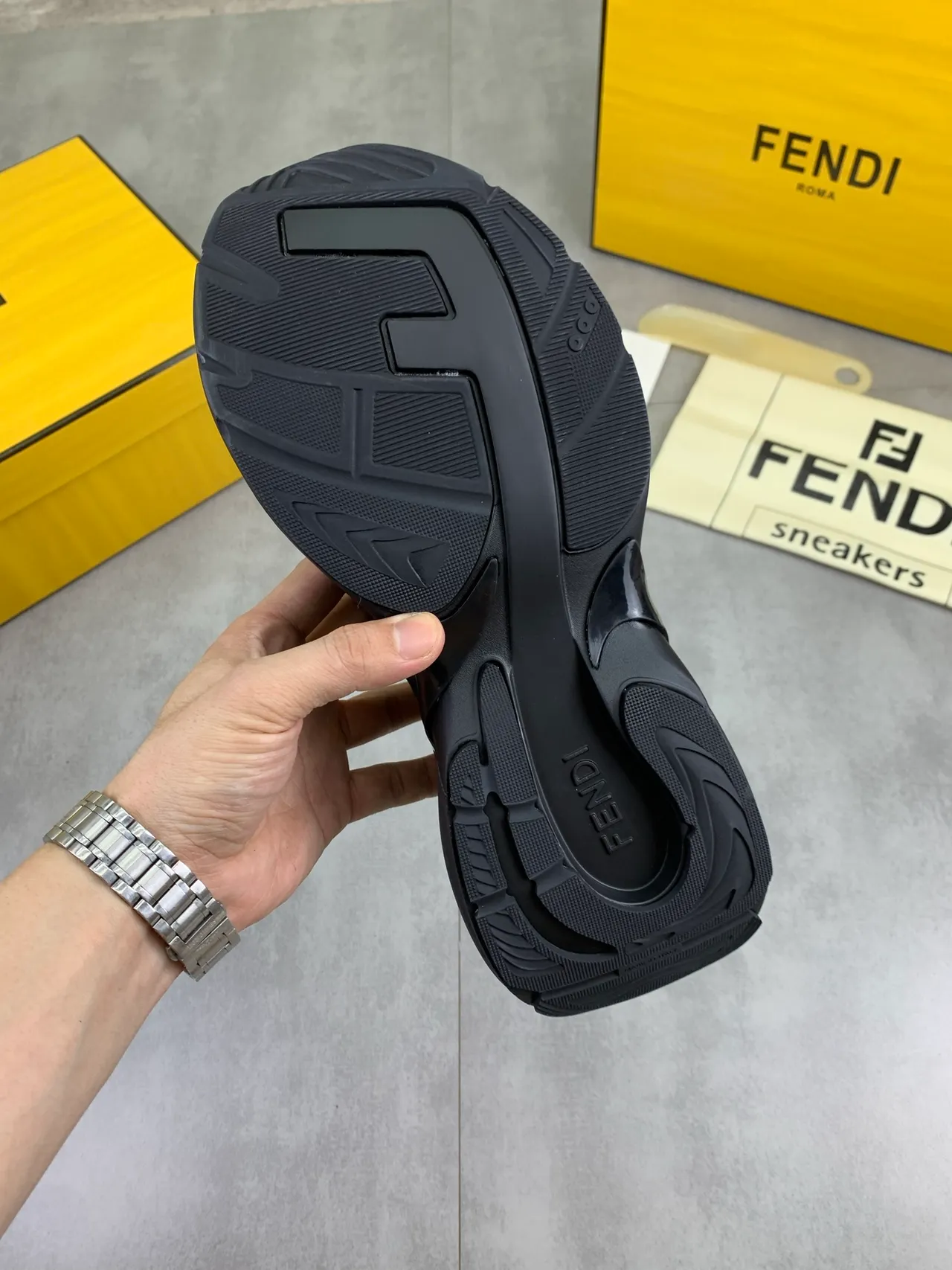 Fendi Runner Black Chunky Sneakers 3