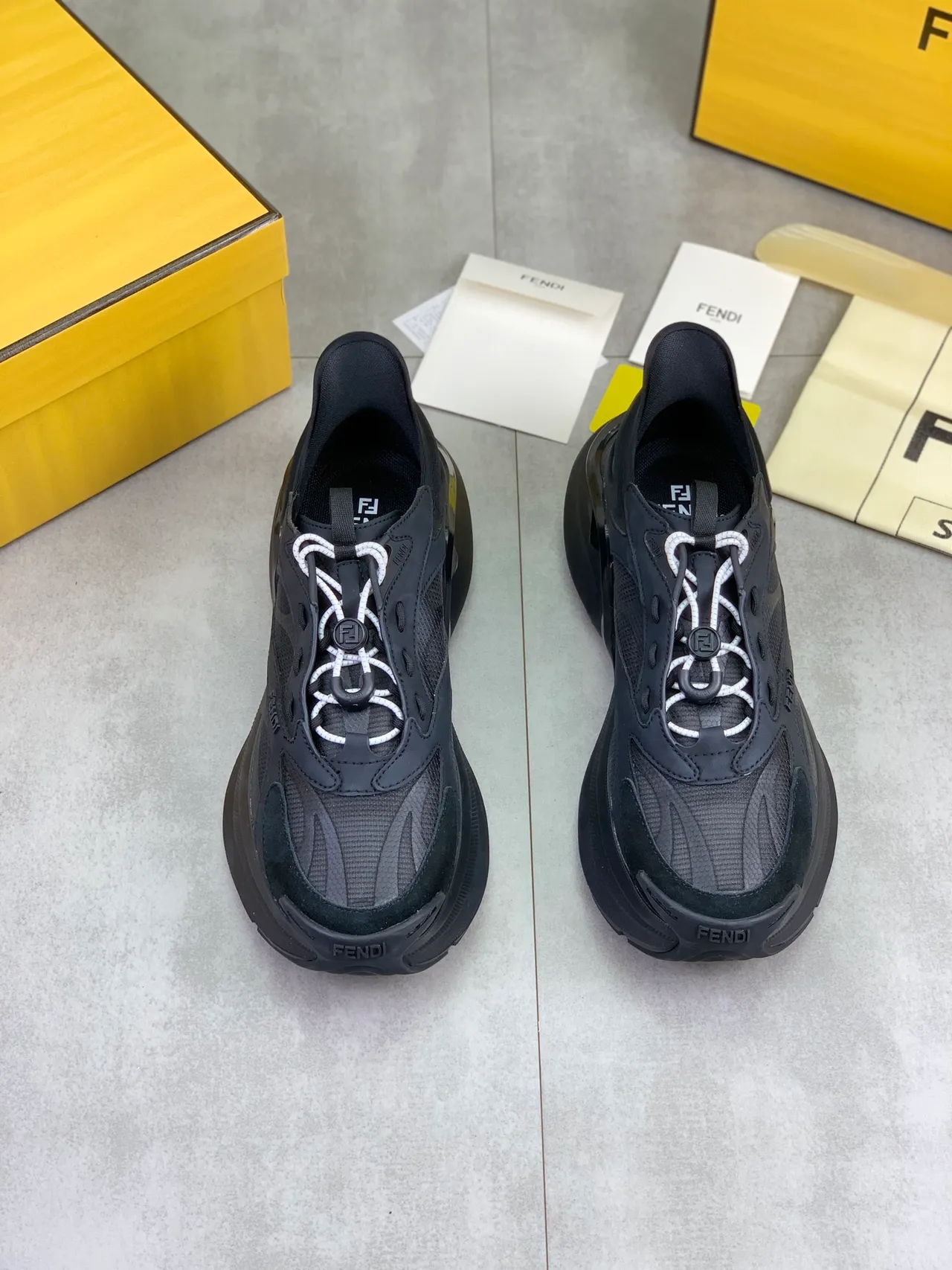 Fendi Runner Black Chunky Sneakers 4