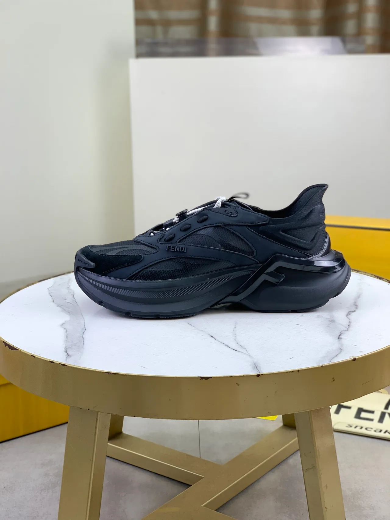 Fendi Runner Black Chunky Sneakers 5