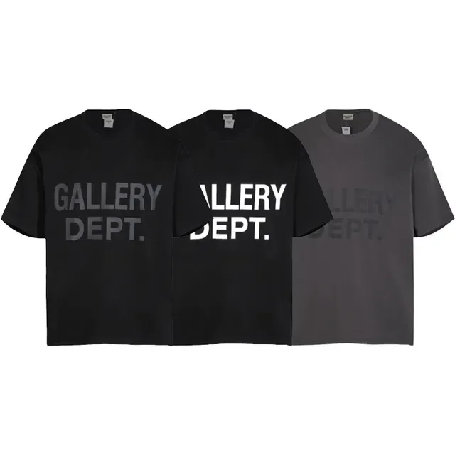 Gallery Dept Black White Oversized Fit Bold Typographic Print T-Shirt 2